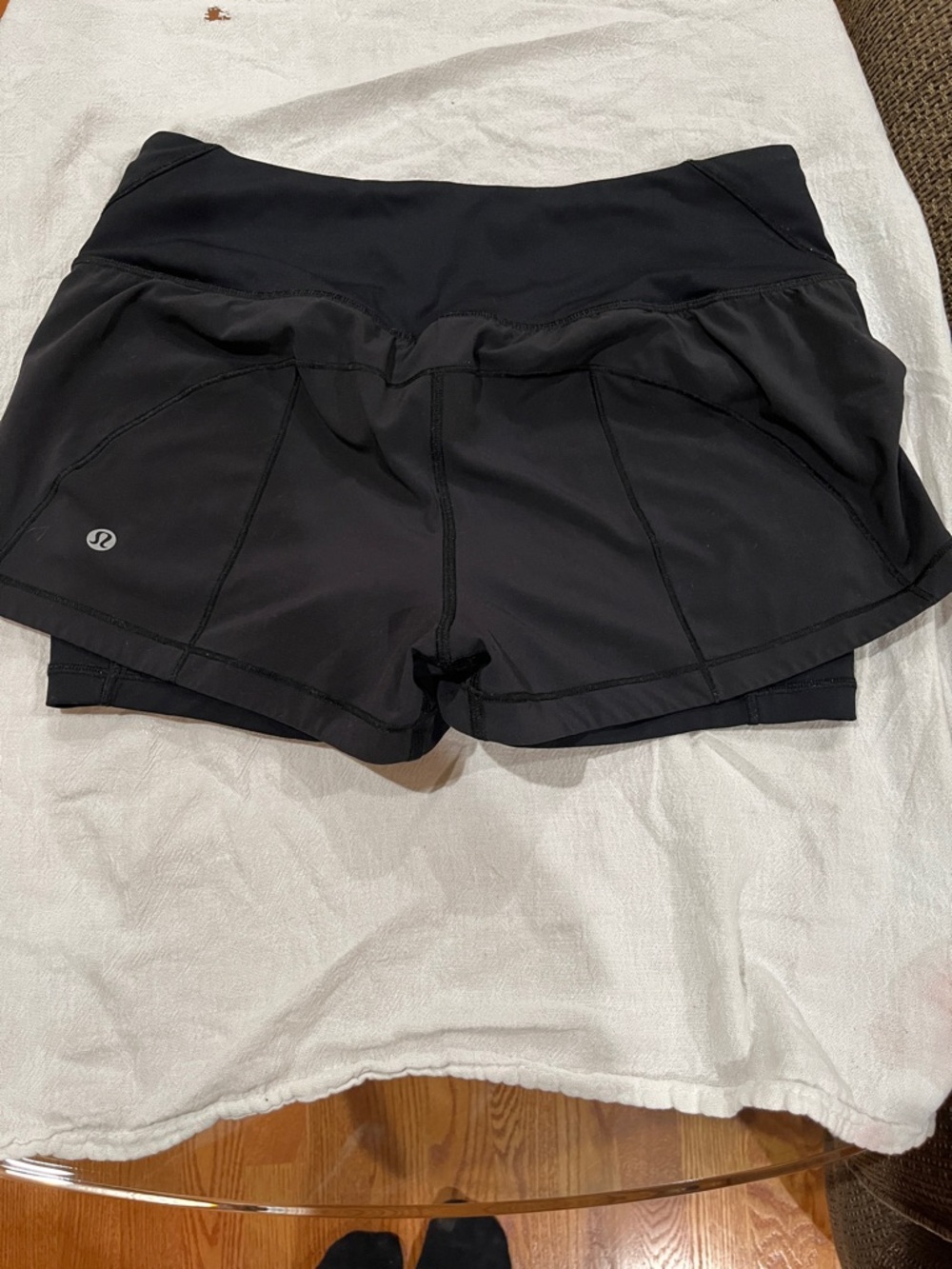 lululemon athletica Black Women's Athletic Running Shorts with Liner